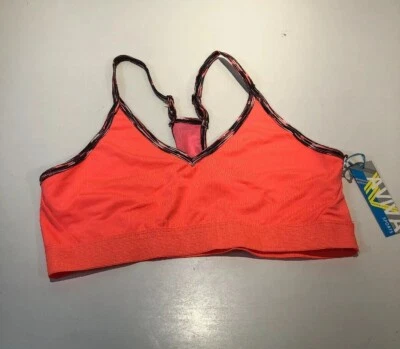 SUJETADOR DEPORTIVO AVIVA MUJER ROSA CALIENTE CORREAS AJUSTABLES TALLA L Foto 1 de 4