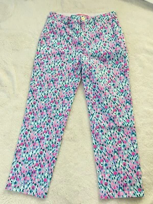 Lilly Pulitzer Size 6 Hottie Dottie Divia Multicolor Stretch Ankle Pants - Image 1 of 4