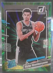 2023-24 Panini Donruss Clasificado Novato Victor Wembanyama #220 Holo Láser Verde (RC) - Imagen 1 de 1