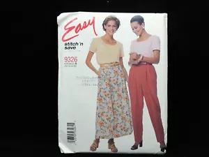Vintage 1998 Stitch n Save Sewing Pattern 9326 Skirt Top Pants Size 10-16 Uncut - Picture 1 of 4