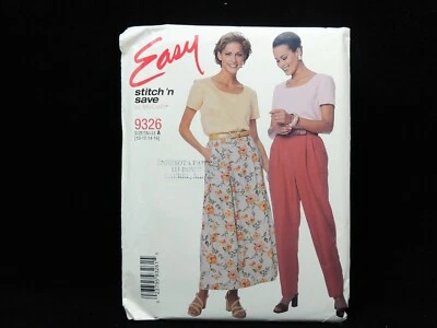Vintage 1998 Stitch n Save Sewing Pattern 9326 Skirt Top Pants Size 10-16 Uncut - Image 1 of 4