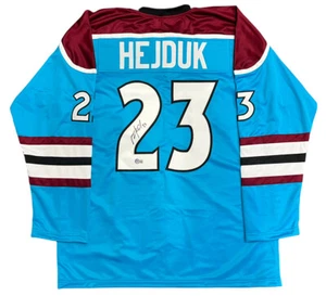 Milan Hejduk Authentic Signed Avalanche Pro Style Jersey Autographed BAS COA - Picture 1 of 2