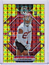 2023 panini mosaic Ji'Ayir Brown yellow reactive prizm RC #334 NM SP FIRE