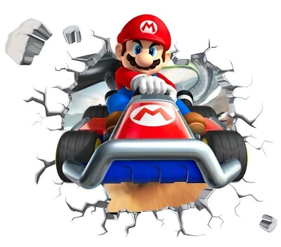Super Mario Wall Decal 3D Art Stickers Vinyl Room Bedroom Mural Kids Nursery 1 - image 1 of 4