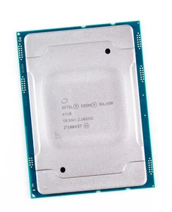 Intel Xeon Argent 4110 8-Core CPU 8x 2.10 GHZ, 11 MB Cache, Prise 3647 - SR3GH - Photo 1/4