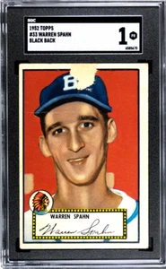 1952 Topps Warren Spahn #33 SGC 1 - Picture 1 of 2