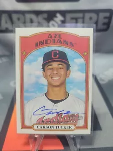 2021 Topps Heritage Minor League #ROA-CT Carson Tucker Auto Cleveland Guardians - Foto 1 di 2
