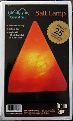 New Aloha Bay Himalayan Crystal Salt Pyramid Lamp @6.5"tall  Free US Shipping - Image 1 of 2