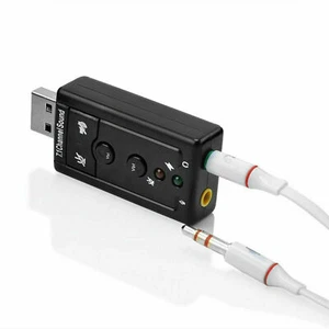 NEW 7.1-channel dynamic sound external USB sound card microphone input - Picture 1 of 7