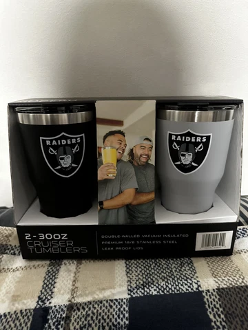 2 - 30 oz Raiders Simple Modern Cruiser Tumblers Cover