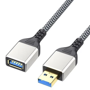High-speed Braided USB Extension Cable USB 3.0 Cable Male to Female Extender Cor - Picture 1 of 12