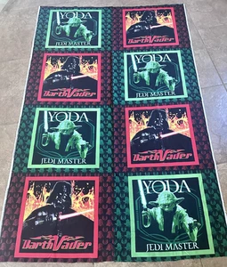 Star Wars Yoda and Darth Vader Pillow Fabric Panels. Set Of 4, 2005 Lucasfilm - Picture 1 of 9
