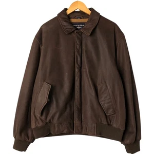 Used Dockers padded leather flight jacket men's size XL - Picture 1 of 8