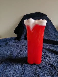 Rot/weiße Taschentuchvase.  - Bild 1 von 12