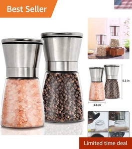 Luxus Salz & Pfeffermühle Set - Einstellbare Grobheit für perfekte Gewürze - Bild 1 von 9