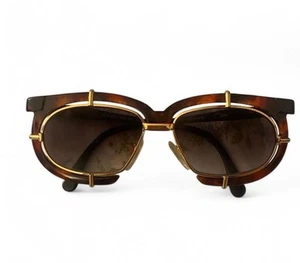 VINTAGE CAZAL MOD 871 TORTOISE GOLD 1980S MADE IN GERMANY SUNGLASSES FRAME ONLY - Picture 1 of 7