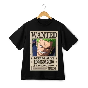 Zoro Wanted Poster T-Shirt One Piece Anime Unisex Tee Geschenk für Roronoa Zoro Fans - Bild 1 von 21