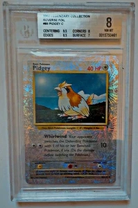 Pidgey Reverse Holo Pokemon TCC Legendary Collection 85/110 BGS 8 NM-MT - Picture 1 of 2