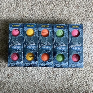 MAXFLI Noodle Ice Long Soft 15 Golf Balls 3 Green 6 Pink 3 yellow 3 orange NEW - Picture 1 of 5