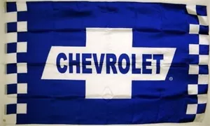 Chevrolet Blue Flag 3x5 FT Banner Flag Car Show Racing Garage Workshop - Picture 1 of 2