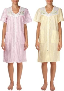 2 Pack Shift Duster Housekeeping Zipper Front Dress - Medium to 3XL Available - Picture 1 of 16