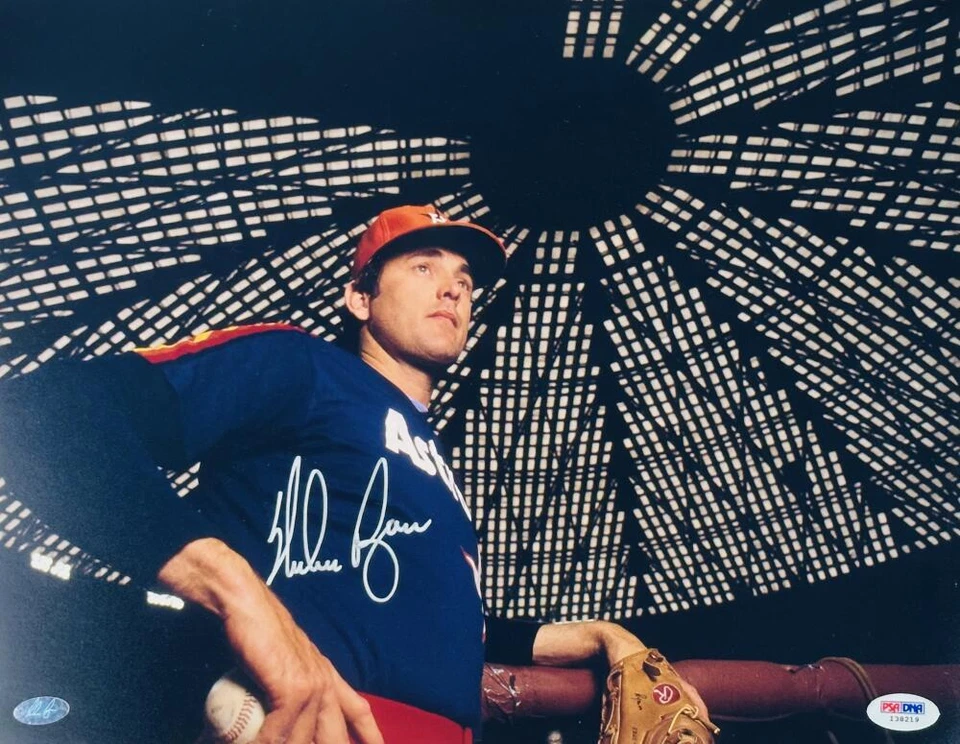 NOLAN RYAN SIGNED 11X14 PHOTO HOUSTON ASTROS TEXAS RANGERS AUTOGRAPH PSA 219 - Image 1 of 1
