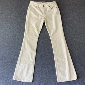 Vintage Y2K Gap Curvy Low Rise Corduroy Flare Pants Womens 4 Ivory - Picture 1 of 14