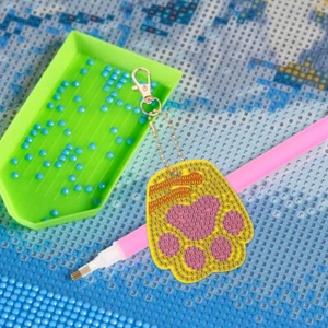 Brelok dla kota pazura Dziecko DIY Malarstwo Wiertło Stras Dekoracja - Zdjęcie 1 z 12