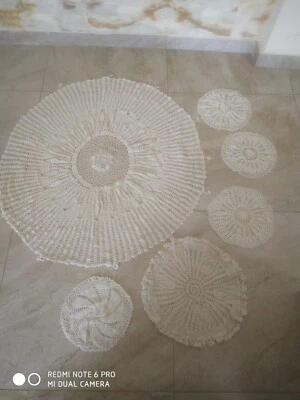 Handmade Crochet Table Covers wedding gift beautiful fashion luck popular nice - Image 1 of 4