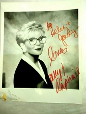 Sally Jessy Raphael Autograph Red Felt Pen B&W 8" x 10" Photo