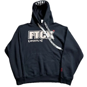 FTCK Lifestyle Black Hoodie Jacket Pullover Mens Size M Medium Bully Proof - Picture 1 of 16