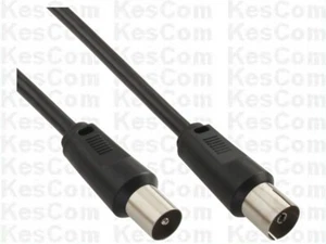 Cable de antena IEC 0,5m conector / hembra negro recto - Imagen 1 de 1