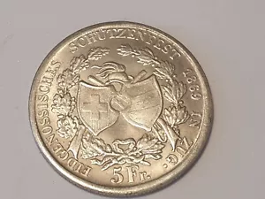Switzerland 5 Francs Zug Shooting Festival 1869 REPRODUCTION (MD23) - Picture 1 of 3