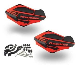 Powermadd Sentinel Handguards Guards Red Black Snowmobile Polaris Pro Taper - Bild 1 von 3