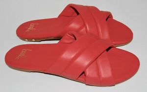 Sandali donna nuovi con scatola beek rosso papavero surfbird cinturino incrociato pelle slide tg 6 - Foto 1 di 10