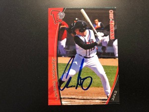 Chris Hawkins In Person Signed 2012 Lansing Lugnuts Team Set Card