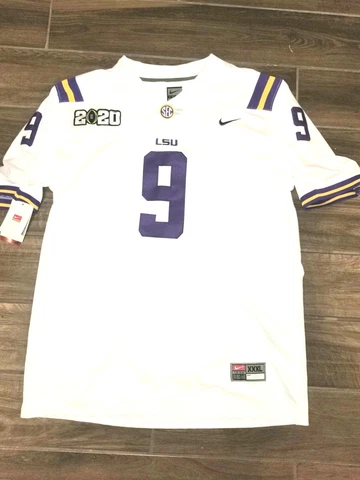 Joe Burrow LSU Tigers Championship Playoff Patch Jersey Stitched XL Youth 3XL Cover