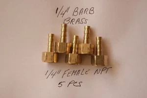 1/4 npt to 1/4 barb - Picture 1 of 1