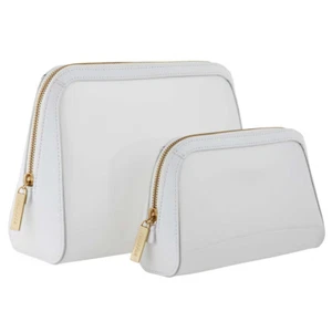 NWT Truffle TRAVEL Vanity Pouch Set White NEW $130 - Picture 1 of 1