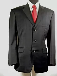 Astor & Black abrigo deportivo de cristal de ventana negro a medida personalizado, 44R, puños de cirujano - Imagen 1 de 9