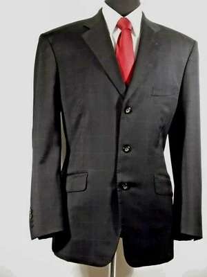 Abrigo deportivo Astor & Black personalizado a medida negro ventana, 44R, puños cirujano Foto 1 de 4