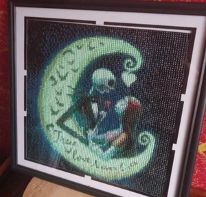 Completed Diamond Art Painting DISNEY Nightmare Before Christmas JACK + SALLY - Picture 1 of 6