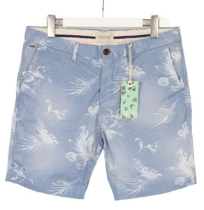 Scotch & Soda Shorts Herren W32 Chino Fade Effekt Muster Blue - Bild 1 von 8