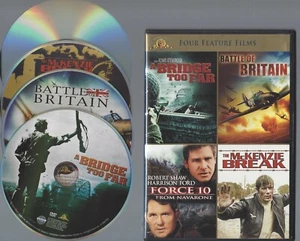 (4) WWII Movies A Bridge Too Far Battle of Britain Force 10 McKenzie Break DVD - Picture 1 of 1