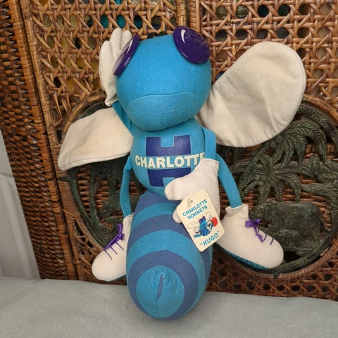 Vintage Charlotte Hornets 14" Plush with Tags Cover