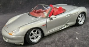 Maisto 1:18 Scale Porsche Boxster Vintage Model Die Cast Car Silver 1/18 - Picture 1 of 11