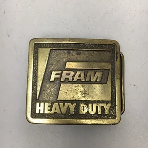 FRAM Oil Filters Vintage Belt Buckle Solid Brass Great American Buckle Chicago - Picture 1 of 5