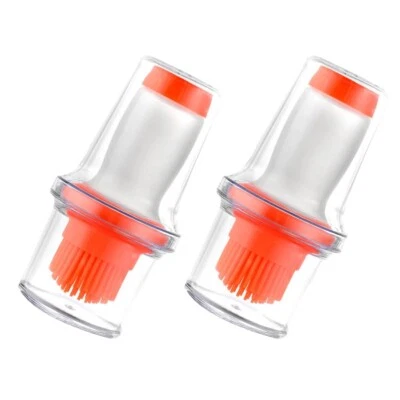 2pc BBQ Oil Bottle Brush with Silicone Basting Brush easy Squeeze Bottle,60ml - Image 1 of 4