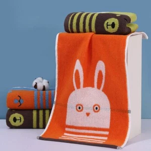2Pcs Bear Rabbit Baby Bath Towel 25x50cm Shower Towel Face Wash - Picture 1 of 13