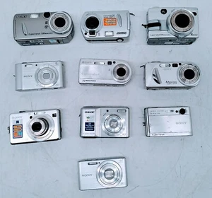 Lot of 10 Sony Cameras Collection for part only Please read description - Picture 1 of 3